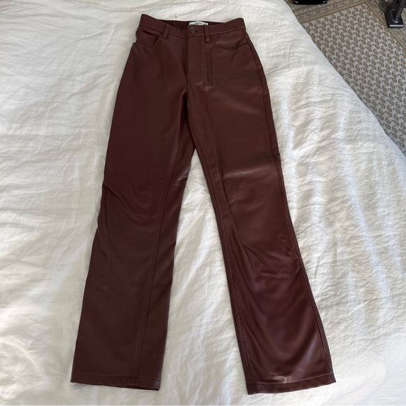 Abercrombie & Fitch Pants - Abercrombie Brown Vegan Leather Pants